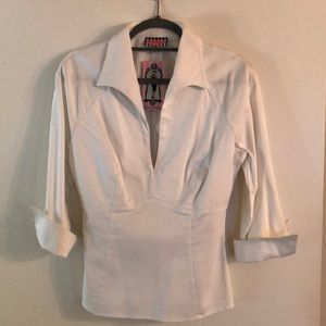 Pinup Couture Lauren 3/4 sleeve blouse Large